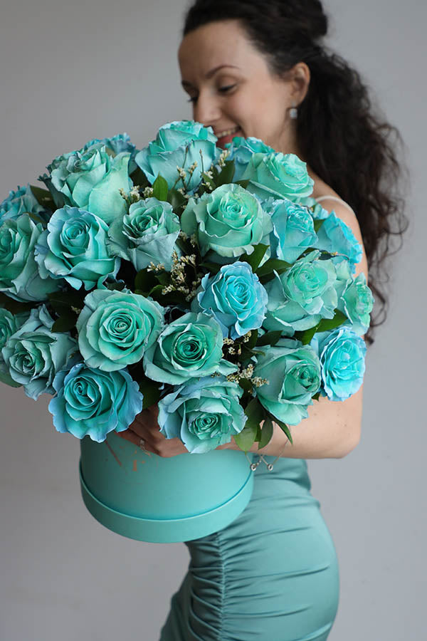 Turquoise Love Rose Box