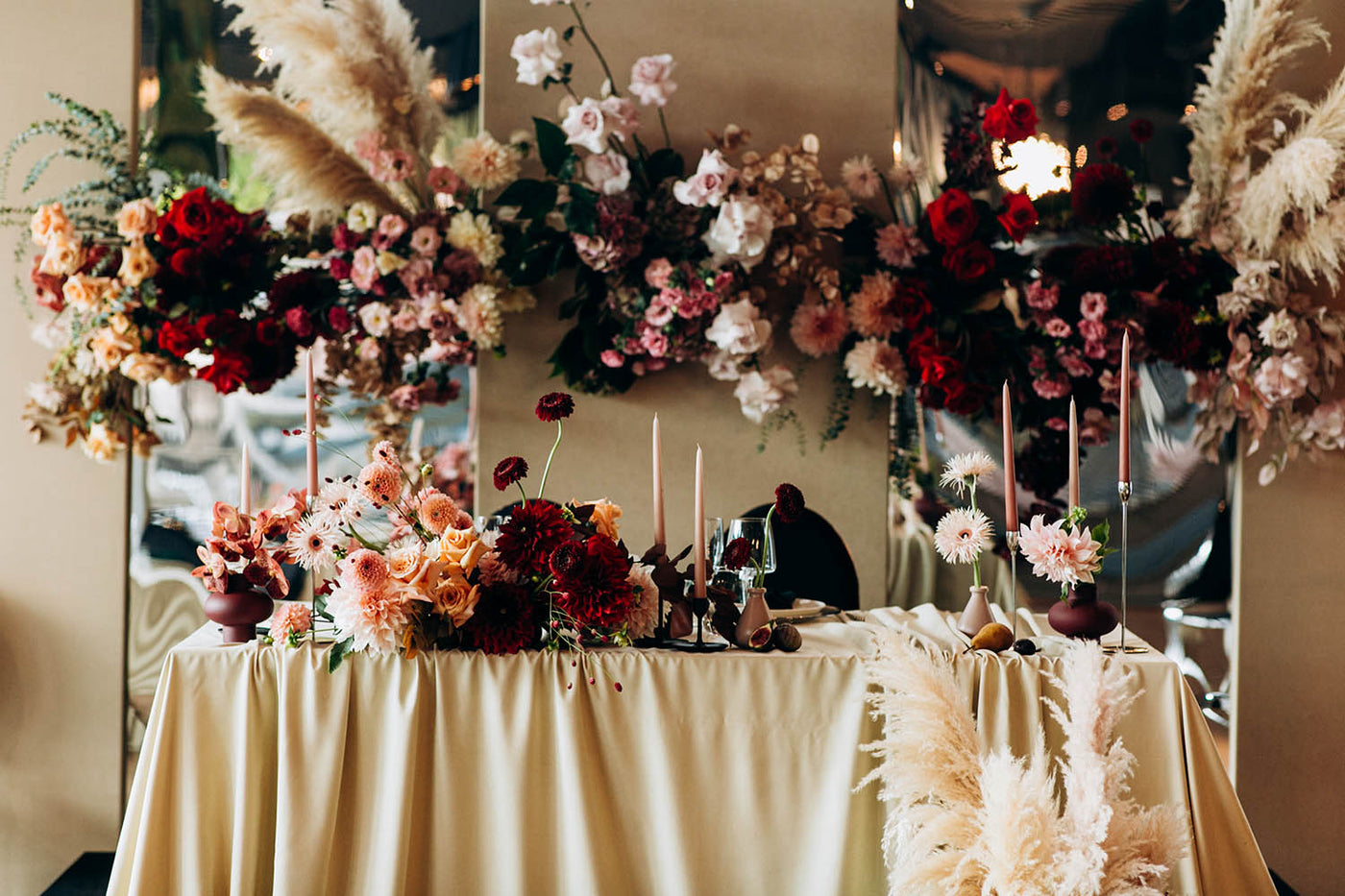 wedding flowers, jewel tone wedding flowers, ottawa wedding florist, best florist, sweetheart centerpiece, moody