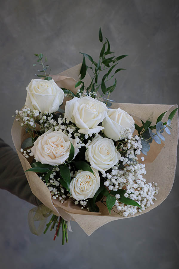 Elegant White Roses