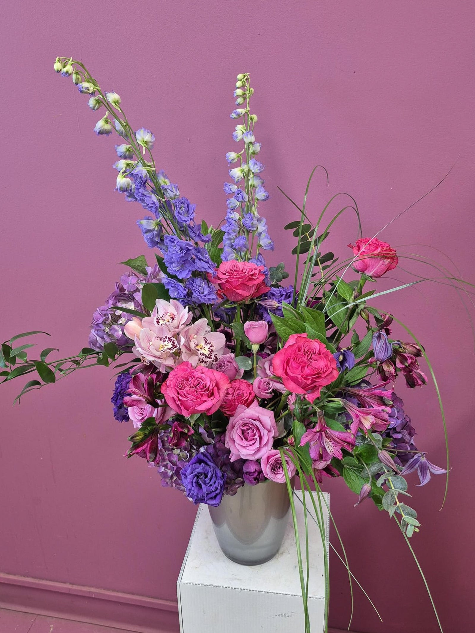purple blue lavender flower bouquet