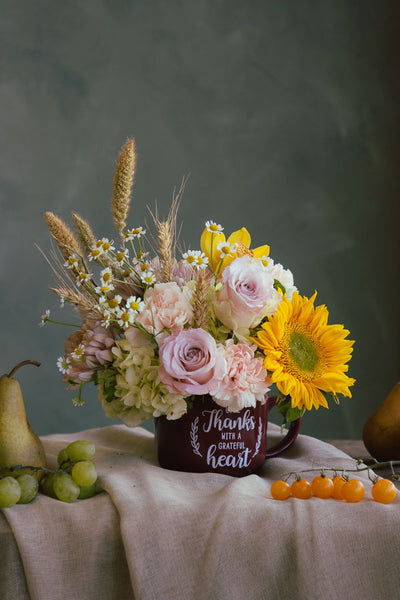 Thankful Blooms Flower Mug