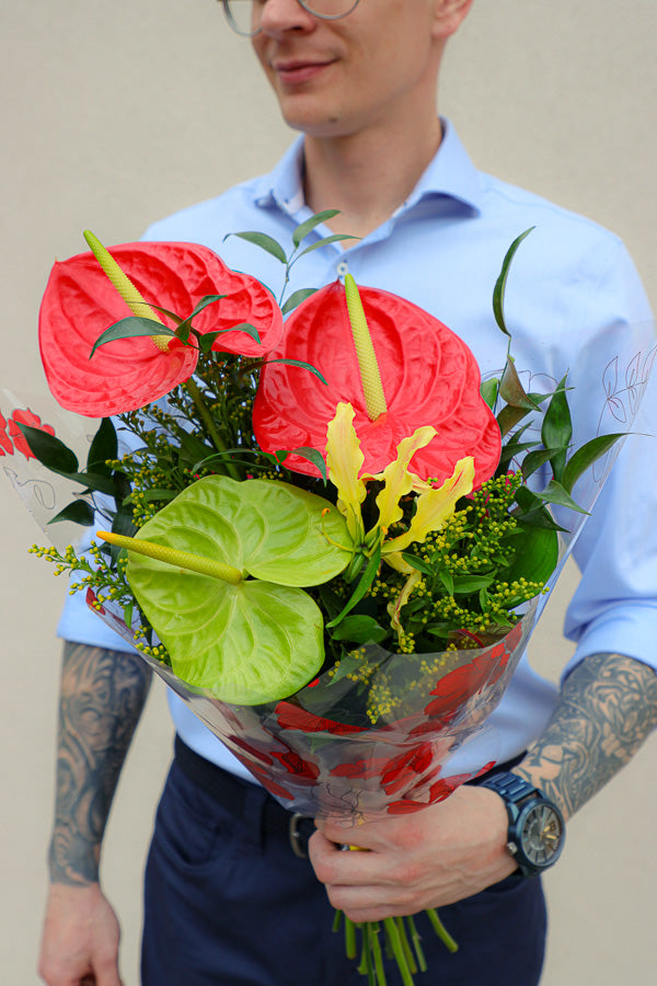 anthurium flowers; anthurium bouquet; tropical exotic flowers by ottawa florist