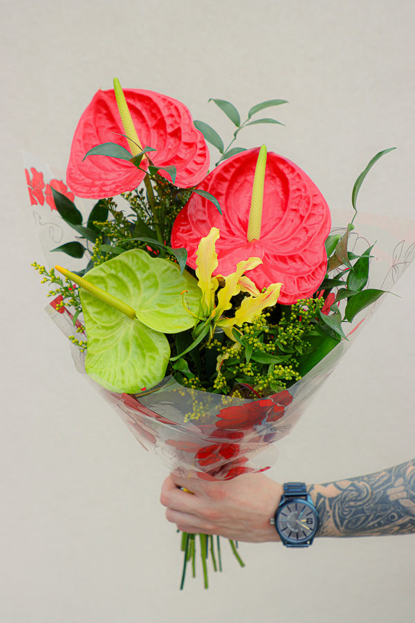 anthurium flowers; anthurium bouquet; tropical exotic flowers by ottawa florist