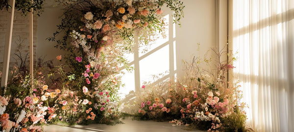 floral installation; flower arch; ottawa wedding florist