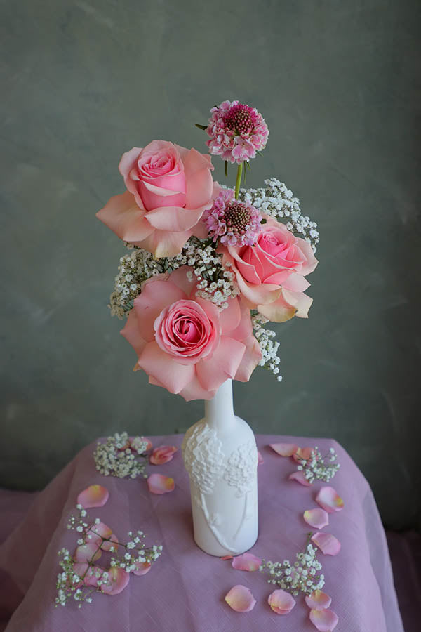 English Rose Vase Arrangement