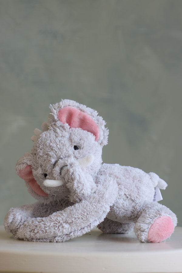 Fluffy gray elephant plush