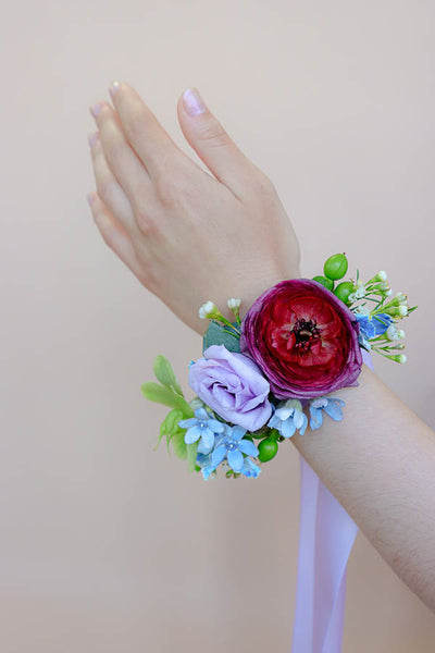 bright wrist corsage; prom corsage; corsage for wedding; ottawa flower corsage