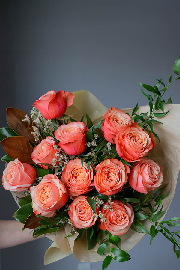 roses ottawa; flower delivery ottawa; roses bouquet; peachy roses
