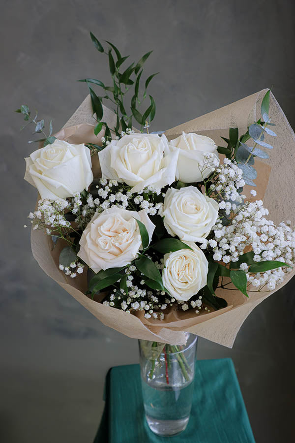 Elegant White Roses