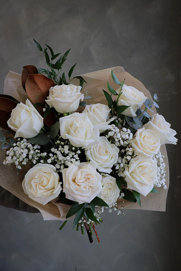 Elegant White Roses