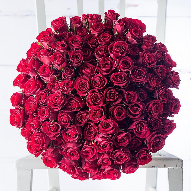 100 red roses bouquet