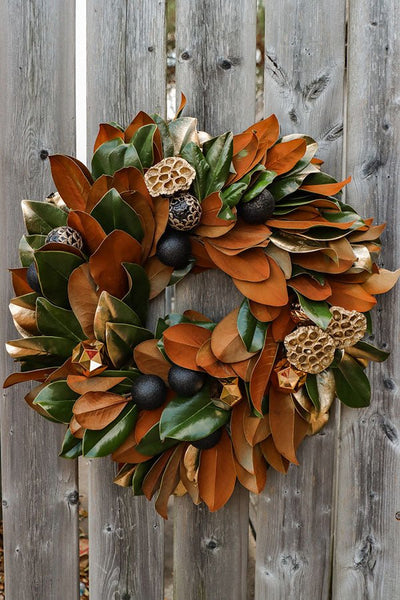 magnolia wreath, luxury wreath, christmas magnolia wreath