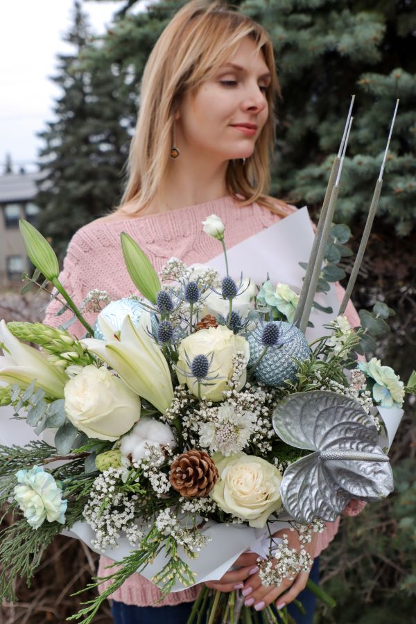 Blue Winter Bouquet