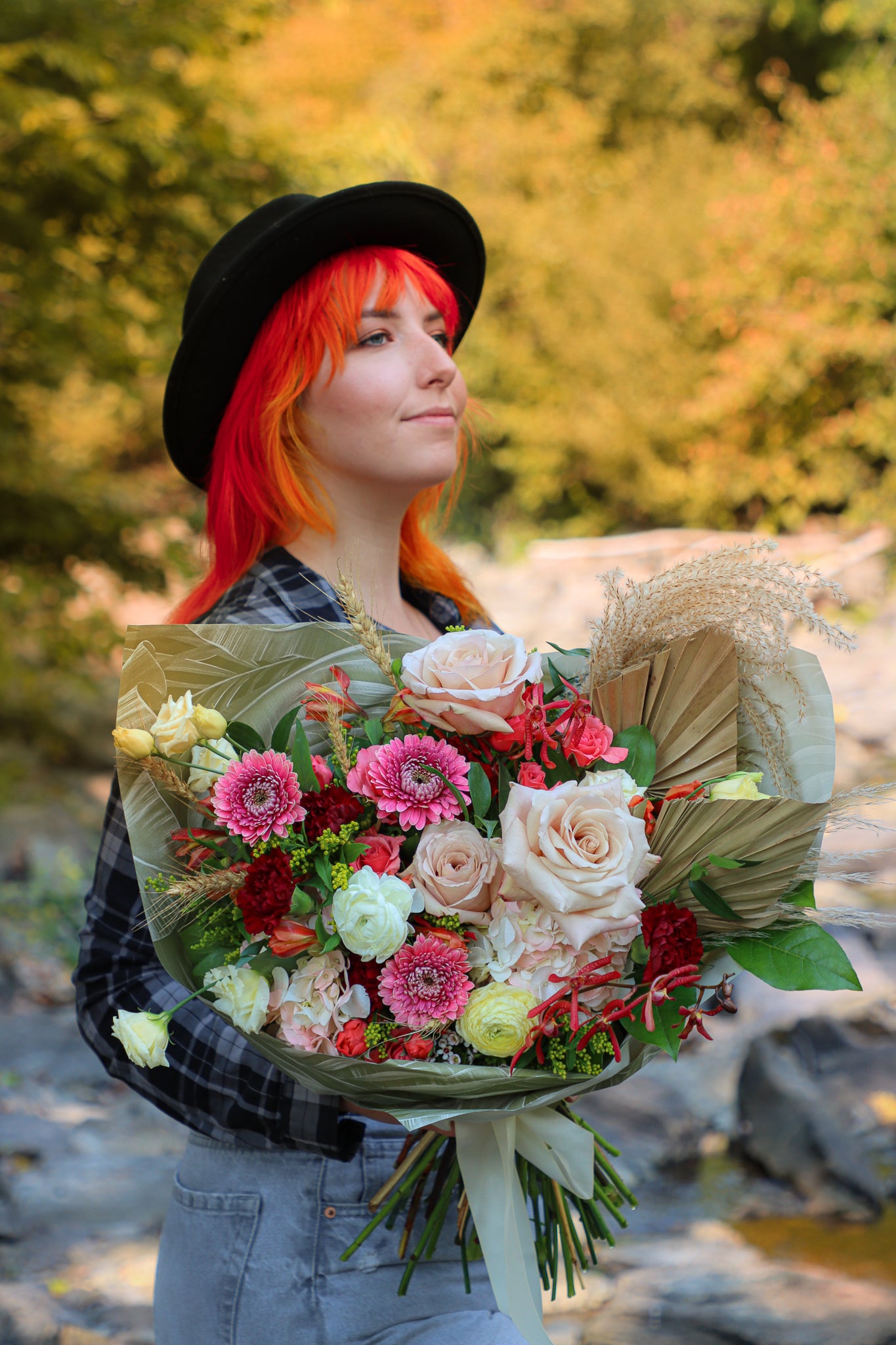 autumn rain bouquet, fall flowers, fall bouquet