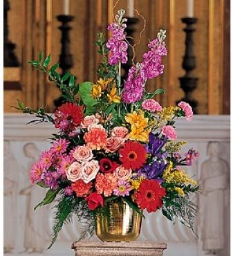 bright cheerful colors sympathy flowers